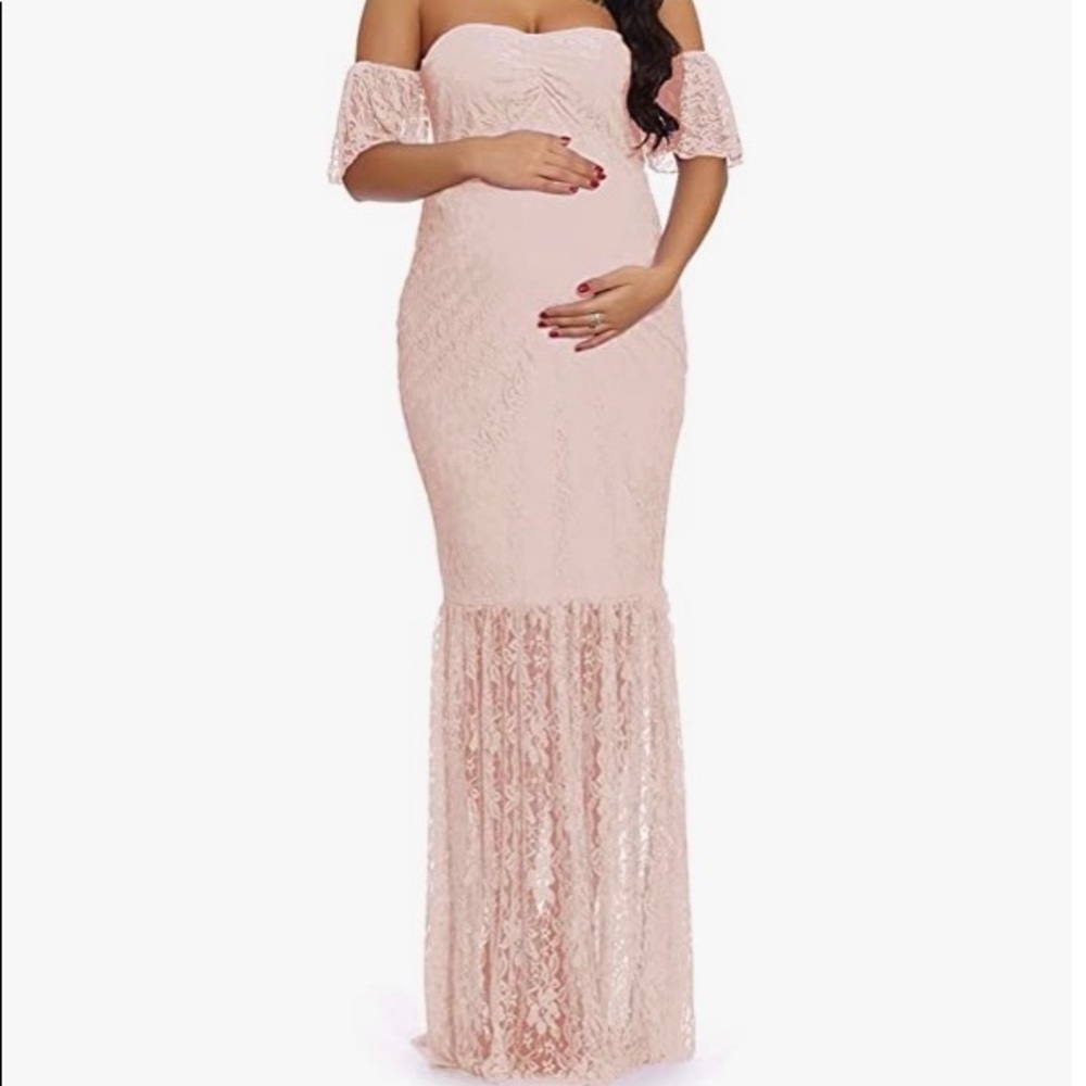 Off Shoulder Maternity Dress